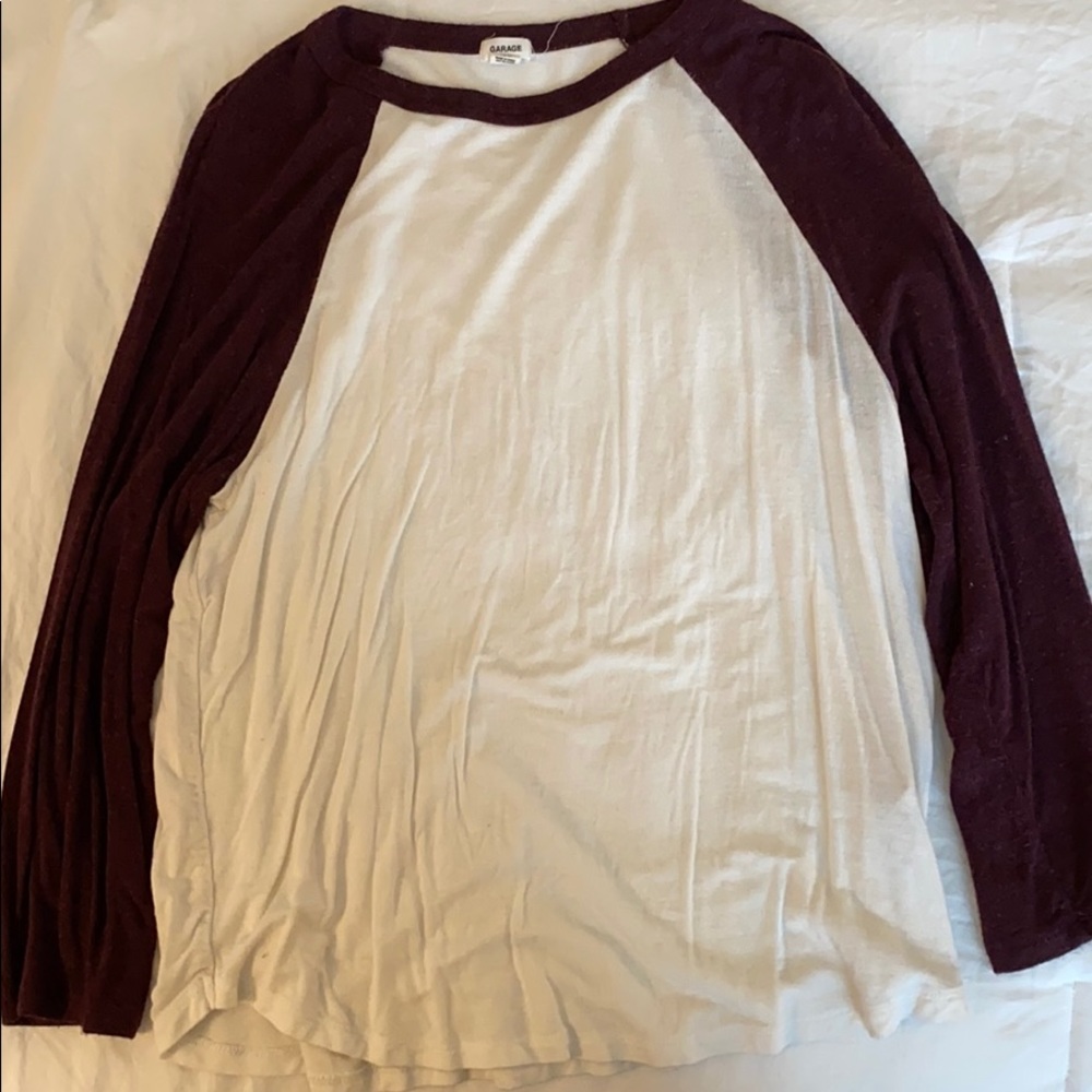long sleeve baseball style tee